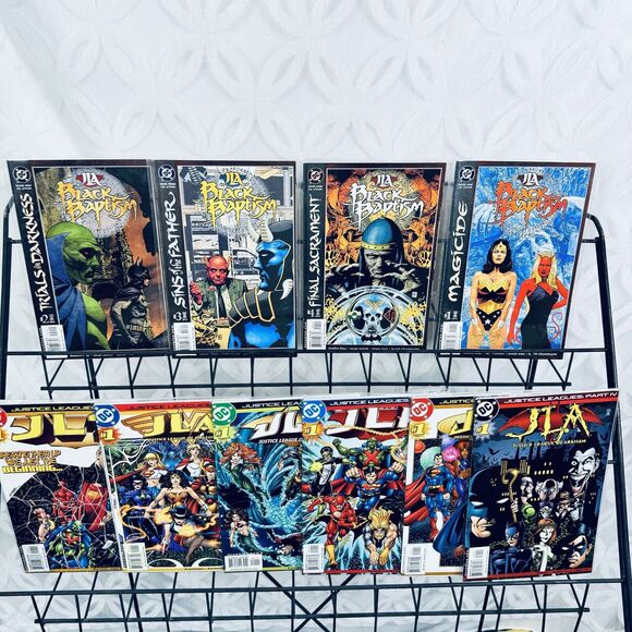 JLA Black Baptism 1-4 & Justice Leagues 1-6 Lot Arkham Aliens Atlantis Amazons - Picture 1 of 9